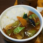 ニューちゃいな - プチランチの選べるミニ御飯の中華丼(R1.10.8撮影)