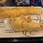 丸亀製麺 - イカ天とかしわ天