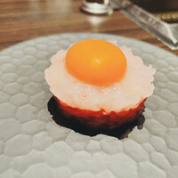 焼肉うしごろ 銀座並木通り店 - 北海牡丹海老と和牛ユッケ①