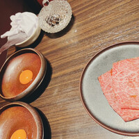 焼肉うしごろ 銀座並木通り店 - ザブトンのすき焼きトリュフ添え②