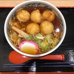 駅そば しらかみ庵 - 【期間限定】揚げたこ焼きラーメン：５８０円（税込）【２０２３年２月撮影】