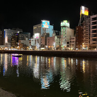 西中州焼肉 きらく - 福岡の夜。寒いけれどナイトクルーズが煌めきます•*¨*•.¸¸☆*･ﾟ