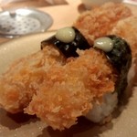 回転寿司 魚蔵 - エビフライ寿司～。娘のです。