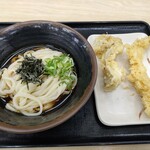 むらさき - ぶっかけうどん冷並、とり天、いか天