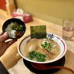 ラーメン階杉 - 階杉ラーメン＋自分カスタムごはん