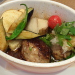 KITCHEN TSUNAGU - 野菜の揚げ出し　大根おろしハンバーグ