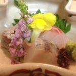 かず味家 - おさしみ
      中とろ、イワシ、イサキ、黒そい