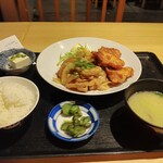 Sakaba Futamata - 生姜焼きと唐揚げ定食