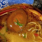博多ラーメン鶴亀堂 - 黒博多豚骨味玉キクラゲ