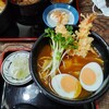 Oomuraan - えび玉カレー南蛮蕎麦　1,150円