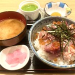 Regular Seafood mizore bowl and Kyoto Morihan Uji matcha pudding set