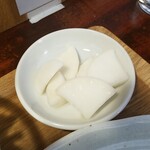 キッチン ブルー グローブ - お新香のアップ