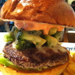 ブロッコリーチーズバーガーアップ