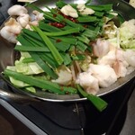 鶏っく - モツ鍋