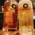 Yakiniku Yoisho - 烏龍茶と生ビールで乾杯♬
