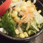 ふぅわ黒毛和牛ハンバーグ - 定食のサラダ
