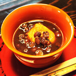 美山荘 - 栃餅の小豆