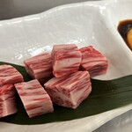 Dice cut of rib roast ~Yukhoe style~