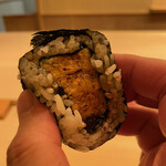 すし処 めくみ - バイ貝のだし巻き卵の海苔巻き