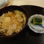 きんとき - 焼き茄子を添えた汁飯と漬物