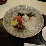 きんとき - 造り　：　あこう、鱧、カマス、メジ鮪、アオリイカ、おかひじき、若布