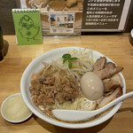 上州山賊麺 大大坊 - 褐色のコク味噌山賊麺[Bセット、ニンニク×②、大盛]