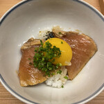 一本杉 川嶋 - 鮪のヅケとTKGの合いがけ