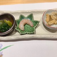 品川 鮨まつもと - 前菜三種