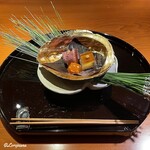 らん亭～ 美日庵 - 天然物の真鴨の鴨ロースにフォアグラに和出汁のジュレ寄せに金柑