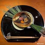 らん亭～ 美日庵 - 天然物の真鴨の鴨ロースにフォアグラに和出汁のジュレ寄せに金柑