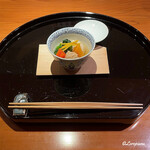 らん亭～ 美日庵 - 会津地鶏の団子と季節の野菜の炊合せ