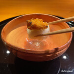 らん亭～ 美日庵 - 炙り海鼠子の飯蒸し