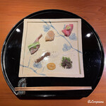 らん亭～ 美日庵 - 五島列島産の真鯖に平貝に青森 大間産の天然本鮪の蛇腹のトロの三種盛