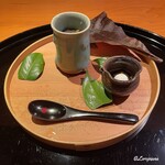 らん亭～ 美日庵 - 赤海鼠と胡麻豆富､海鼠子に金ん子