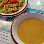 トルコレストラン チャンカヤ - 日替りスープとサラダ