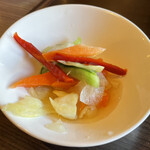 百華 - 甘酢の一夜漬け。野菜のピクルス　酸っぱすぎずさっぱり！