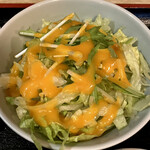 雛どり - レタスと水菜のサラダ