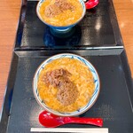 丸亀製麺 - 肉がさね玉子あんかけうどん♥