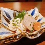 酒工房 架昇 - タラの白子とあん肝ポン酢