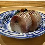 温石 - 焼津で水揚げされた鯵の棒寿司