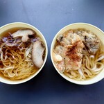 丸美屋自販機コーナー - チャーシュー麺と天麩羅うどん