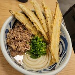 麺匠 釜善 - 肉ごぼう天うどん