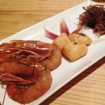 活海老バル orb 中華 - ◆酔海鮮（アルゼンチン赤海老、帆立、スーナの紹興酒漬け