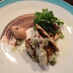 横浜うかい亭 - 穴子の鉄板焼きとフォアグラのムース