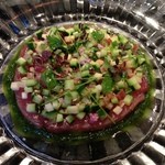 横浜うかい亭 - カツオのお刺身と香味野菜