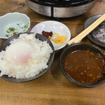 Akaya Jingisukan Ten - 〆のバカ飯温玉ご飯　少