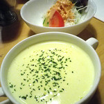 ほほえみ - Bセット（スープ・サラダ・ライスorパン・コーヒーor 紅茶：500円 (2013/Jun.)