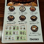 ウェリントン - メニュー