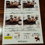 ウェリントン - メニュー