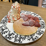 いちごの里カフェ - ミニ天使パンケーキ　　　　600円